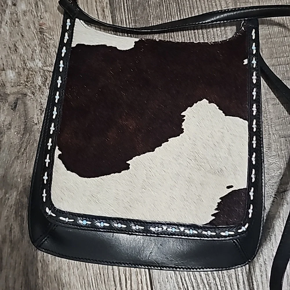Fossil Leather Animal Print Crossbody Bag